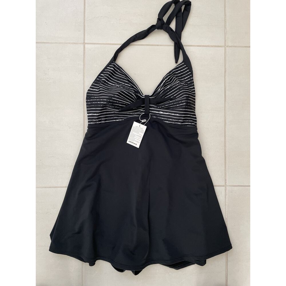 Cocoship Swim One Piece Swimsuit Multicolor Solid